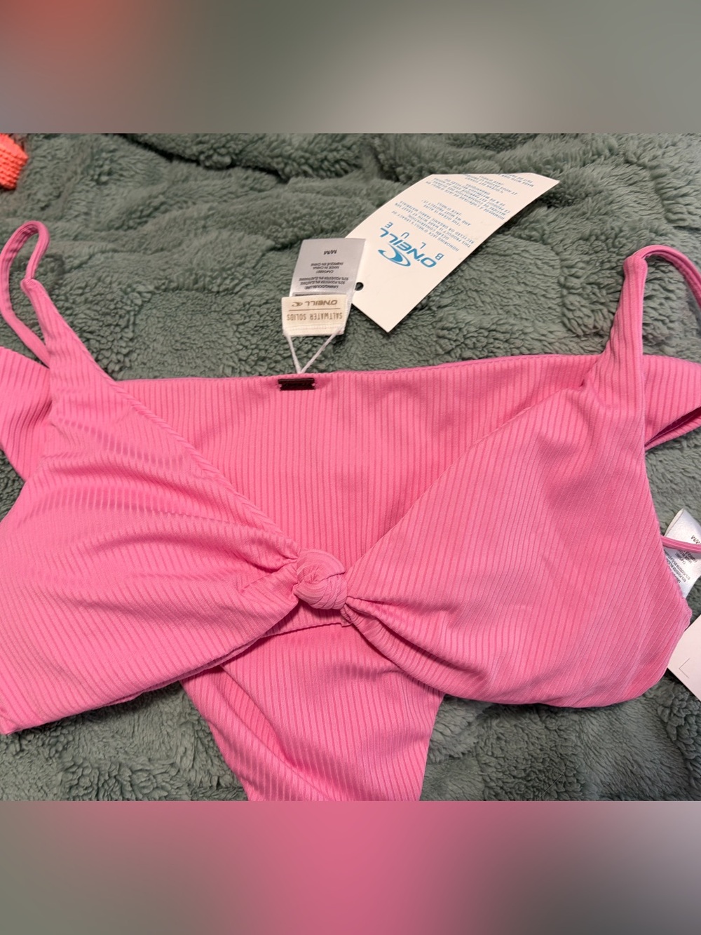 O’Neil pink ribbed bikini BNWT medium